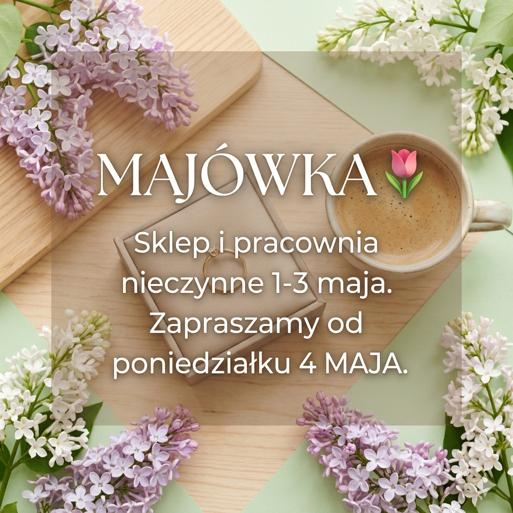 Majówka! Sklep i pracownia nieczynne!