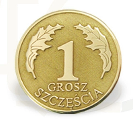 Grosz "na szczęście" ze złota D-6Z doskonały prezent na każdą okazję