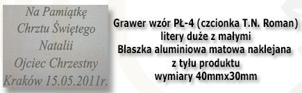 Grawer płytka wzór PŁ-4