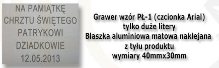 Grawer płytka wzór PŁ-1