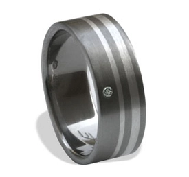 Hadryś "Zebra z brylantem" 0,02 ct H/Si