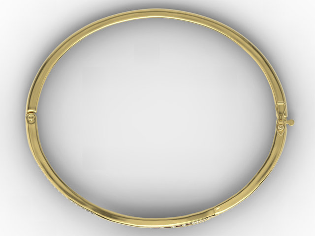Bransoleta koło z brylantami i rubinami wykonana z żółtego złota APBr-97Z-R
