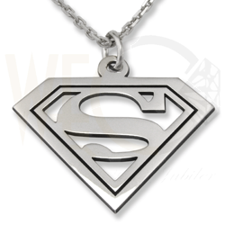 Zestaw ze srebra wisiorek SUPERMAN-1 z łańcuszkiem ankra.